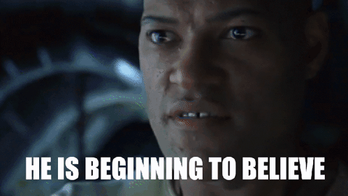 Man Saying He Is Beginning to Believe