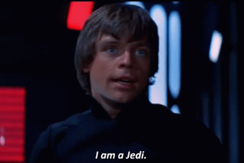 Man Saying I Am a Jedi
