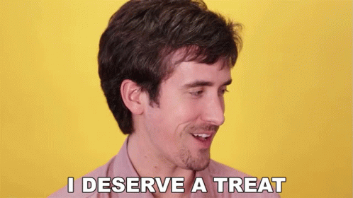 Man Saying I Deserve A Treat GIF