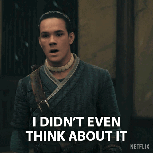 Man Saying I Didn't Even Think About It Netflix Ad GIF