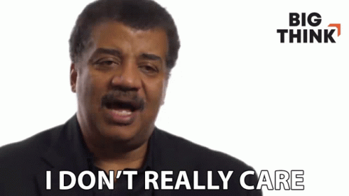 Man Saying I Don't Really Care