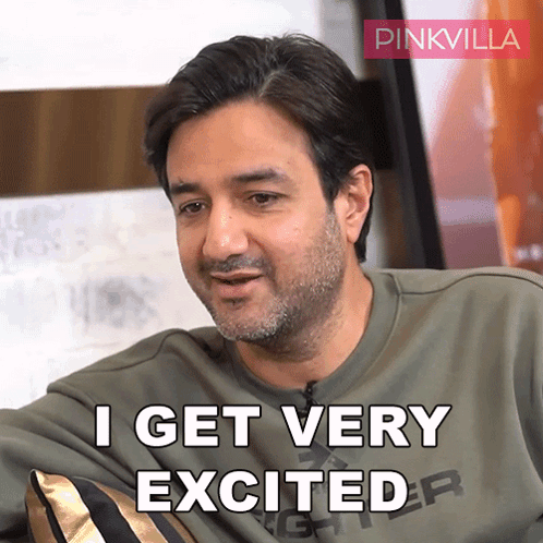 Man Saying I Get Very Excited While Wearing Green Shirt