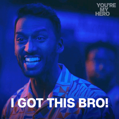 Man Saying I Got This Bro In Blue Light GIF
