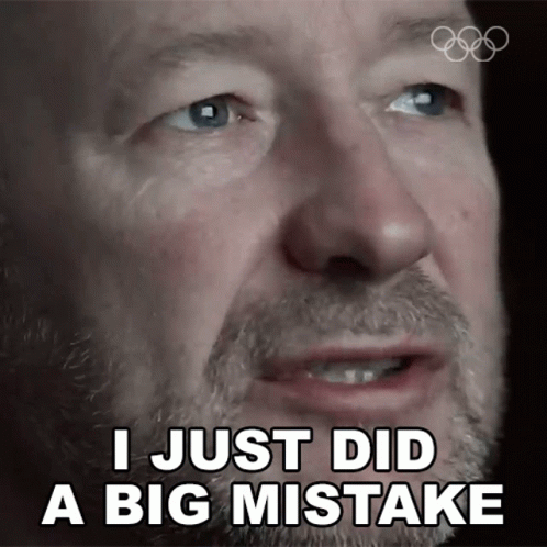 Man Saying I Just Did a Big Mistake