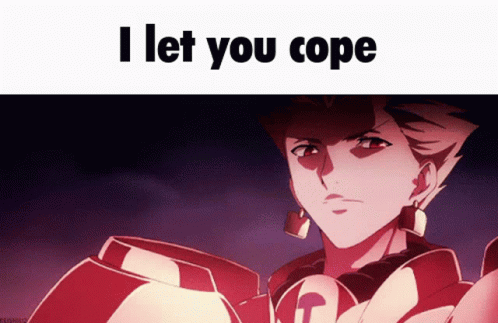 Man Saying I Let You Cope