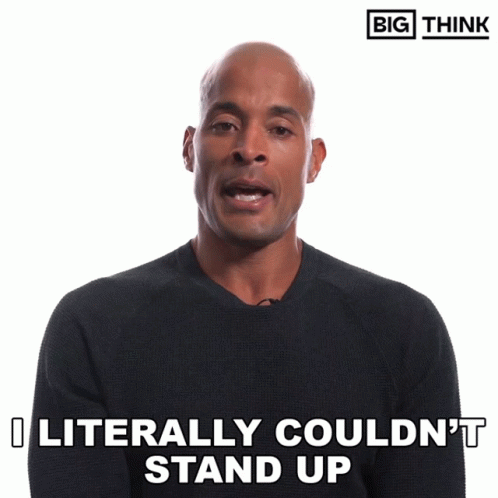 Man Saying I Literally Couldn't Stand Up Think Logo GIF