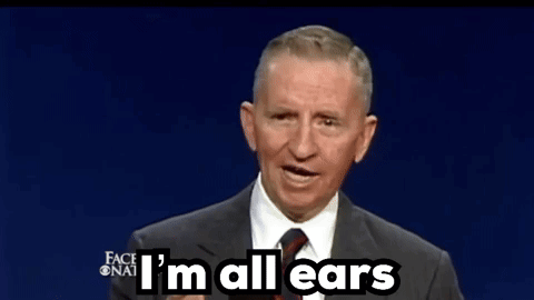 Man Saying I'm All Ears