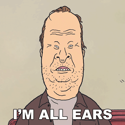 Man Saying I'm All Ears