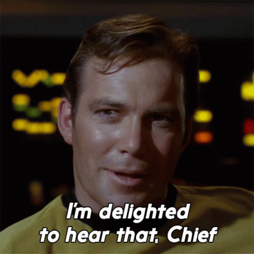 Man Saying I'm Delighted To Hear That GIF