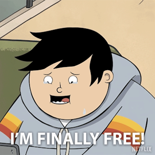 Man Saying I'm Finally Free Netflix GIF