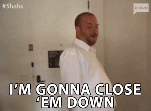 Man Saying I'm Gonna Close Em Down GIF