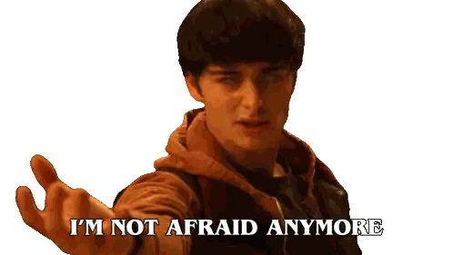 Man Saying I'm Not Afraid Anymore Hand Out