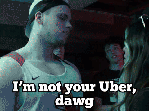 Man Saying I'm Not Your Uber Dawg