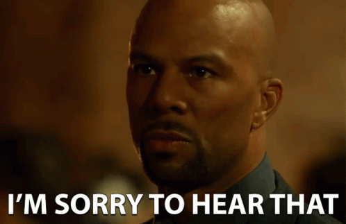 Man Saying I'm Sorry To Hear That GIF