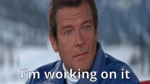 Man Saying I'm Working On It GIF