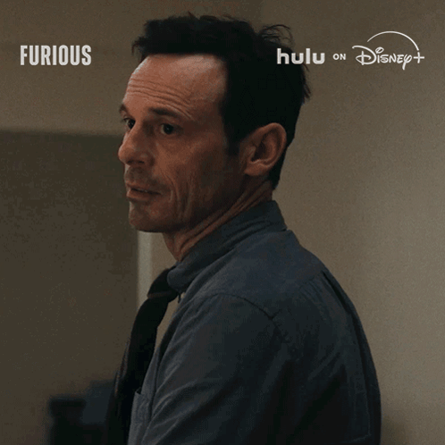 Man Saying I Promise in Front of Furious on Hulu Poster