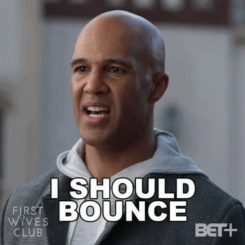 Man Saying I Should Bounce in Front of BET Logo