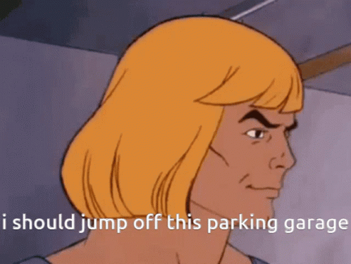 Man Saying I Should Jump Off Parking Garage GIF