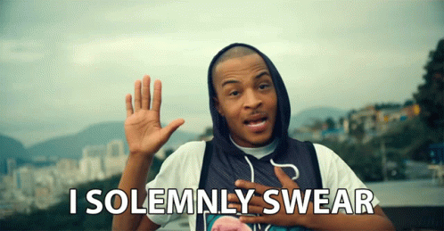 Man Saying I Solemnly Swear Before Mountains