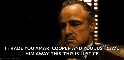 Man Saying I Trade You Amari Cooper Justice