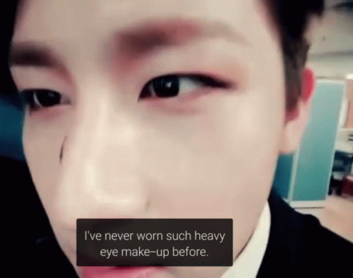 Man Saying I've Never Worn Such Heavy Eye Make-Up