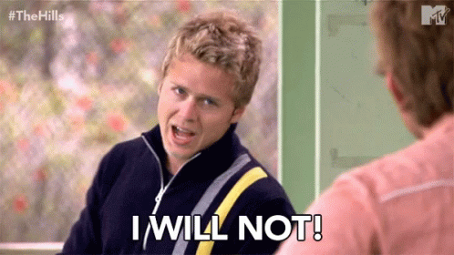Man Saying I Will Not
