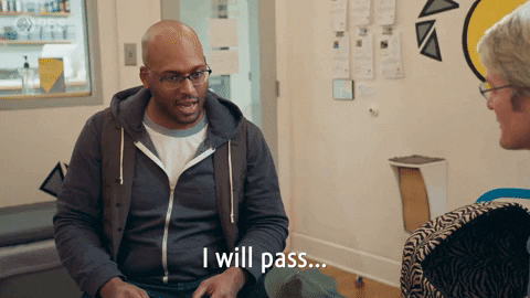 Man Saying I Will Pass GIF