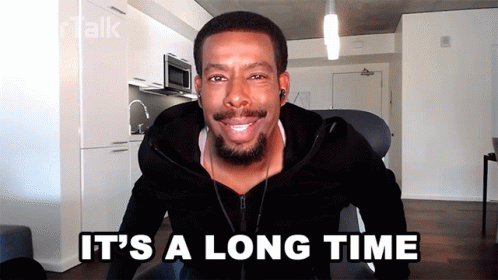 Man Saying It's a Long Time in Video Call