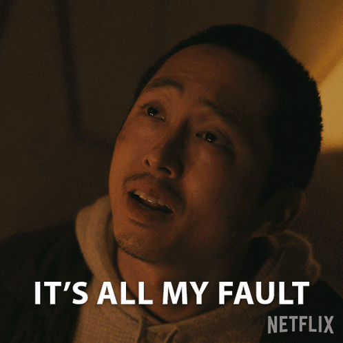 Man Saying It's All My Fault GIF