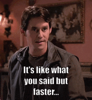 Man Saying It's Like What You Said But Faster