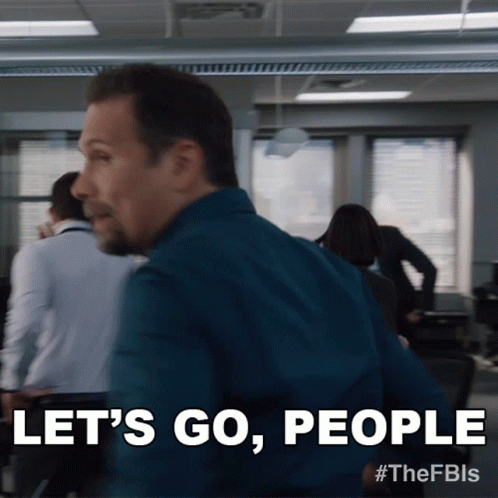 Man Saying Let's Go People