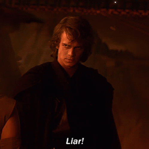 Man Saying Liar in Dark Room