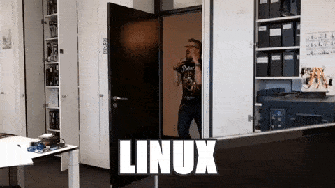 Man Saying Linux GIF