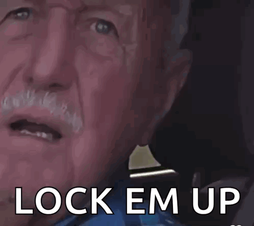 Man Saying Lock Em Up