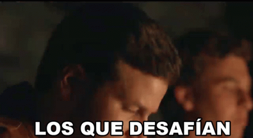 Man Saying Los Que Desafian To Two Men GIF