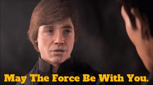 Man Saying May The Force Be With You