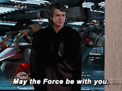 Man Saying May The Force Be With You