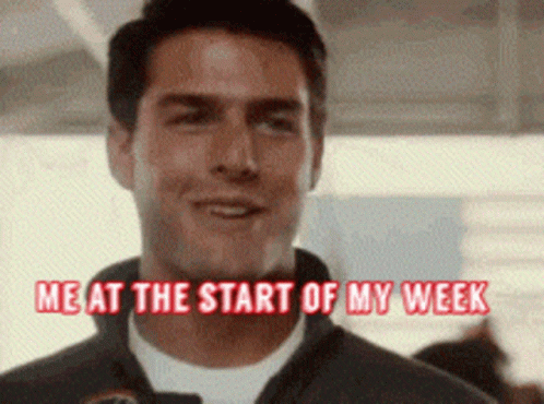 Man Saying Me at Start of My Week
