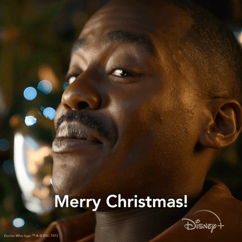 Man Saying Merry Christmas