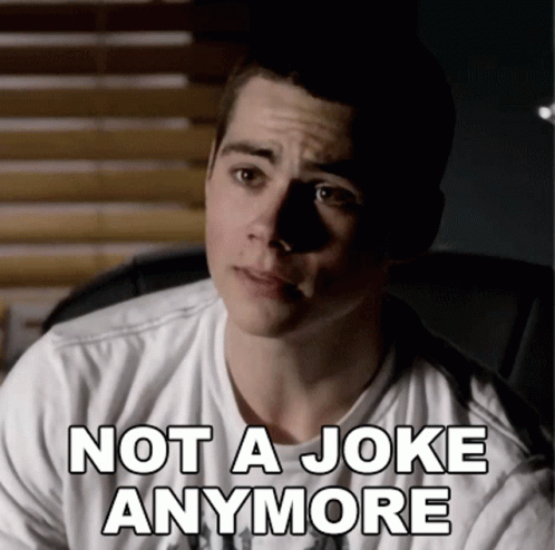 Man Saying Not A Joke Anymore GIF