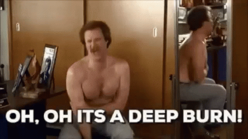 Man Saying Oh Deep Burn