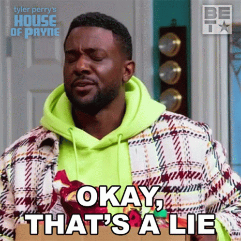 Man Saying Okay That's a Lie Holding Chips