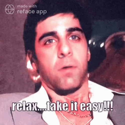 Man Saying Relax Take It Easy