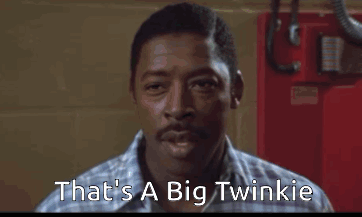 Man Saying That's a Big Twinkie Red Wall