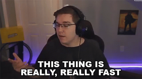 Man Saying That's Fast