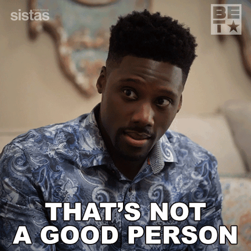 Man Saying That's Not Good Person Blue Shirt GIF