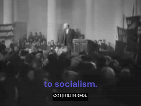 Man Saying To Socialism In Purple GIF