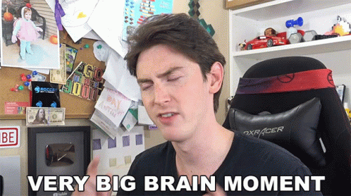 Man Saying Very Big Brain Moment GIF