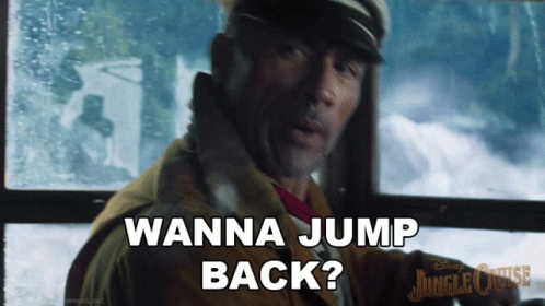 Man Saying Wanna Jump Back in Jungle Cruise