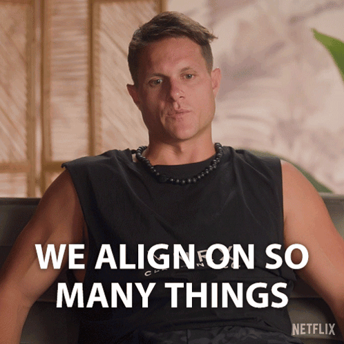 Man Saying We Align on So Many Things